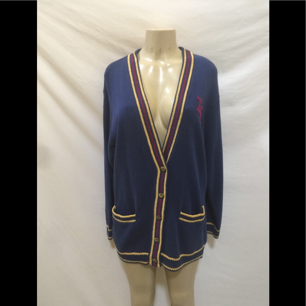 Liz Sport Vintage Size M Hand Embroidered Cardigan - Picture 3 of 8